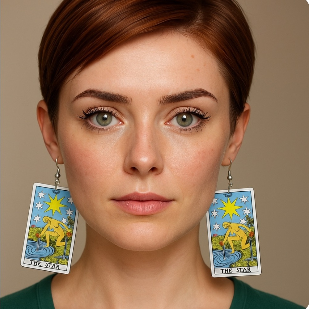 The Star Tarot Card Earrings